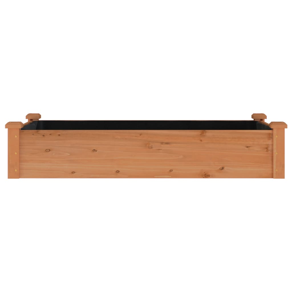 Jardinera Arriate Forro Madera Maciza Abeto Marrón 120x60x25 Cm_3