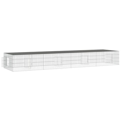 Vidaxl Jaula Para Conejos 4 Paneles Hierro Galvanizado 433x109x54 Cm_3