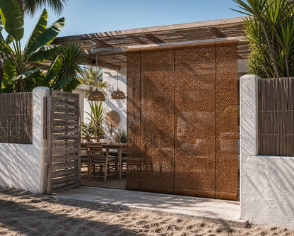 Persiana Coco Natural 1,40/1,5x2,40 M 100% Ocultación Exterior Terraza Jardín_3