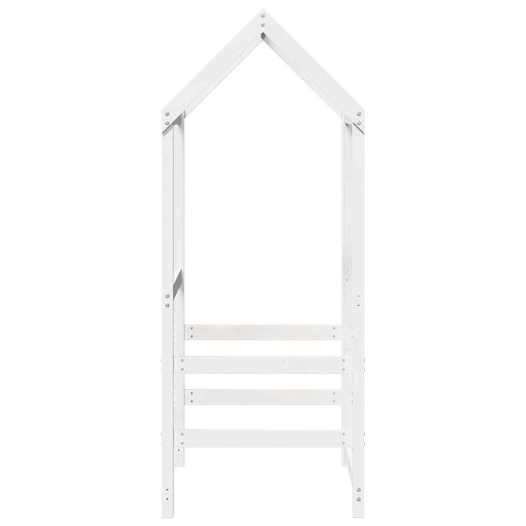 Techo De Cama Infantil Madera Maciza Blanco 118x70x176,5 Cm_4