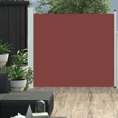 Vidaxl Toldo Lateral Retráctil De Jardín Marrón 170x300 Cm_1
