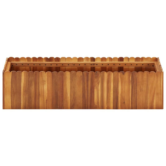 Arriate De Madera Maciza De Acacia 100x30x25 Cm_0