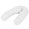 Vidaxl Almofada de gravidez em forma de J 54x(36-43) cm branco