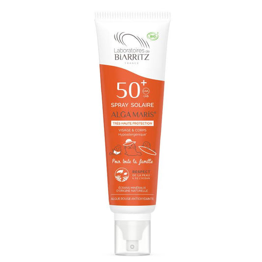 Spray protetor solar rosto e corpo FPS 50+ Biarritz 150 ml