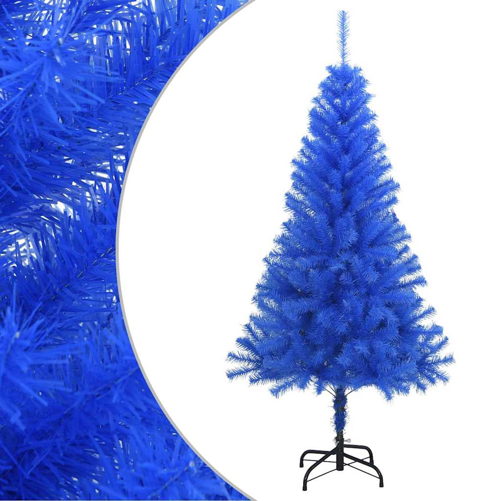 Vidaxl Árbol De Navidad Artificial Con Soporte Pvc Azul 150 Cm_0