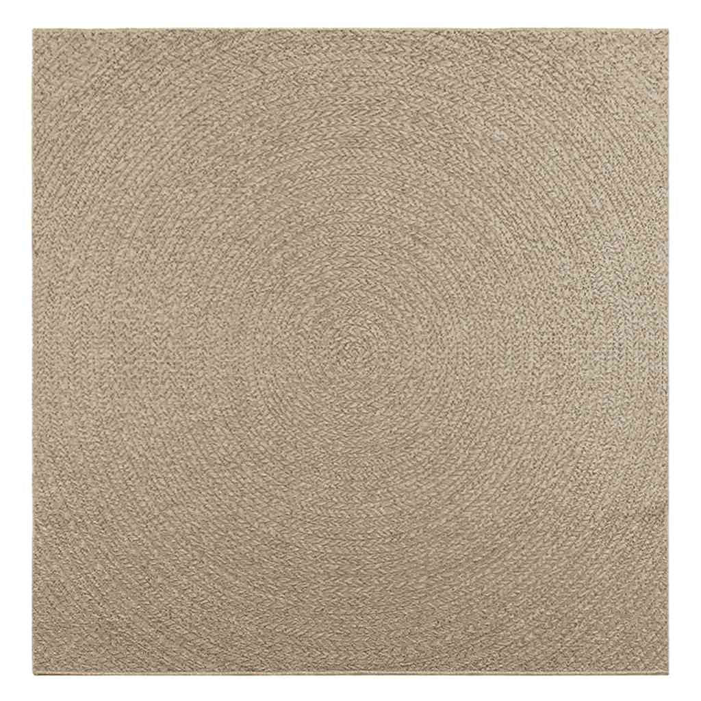 Vidaxl Alfombra Zizur Aspecto Yute Interior/exterior Beige 200x200 Cm_0