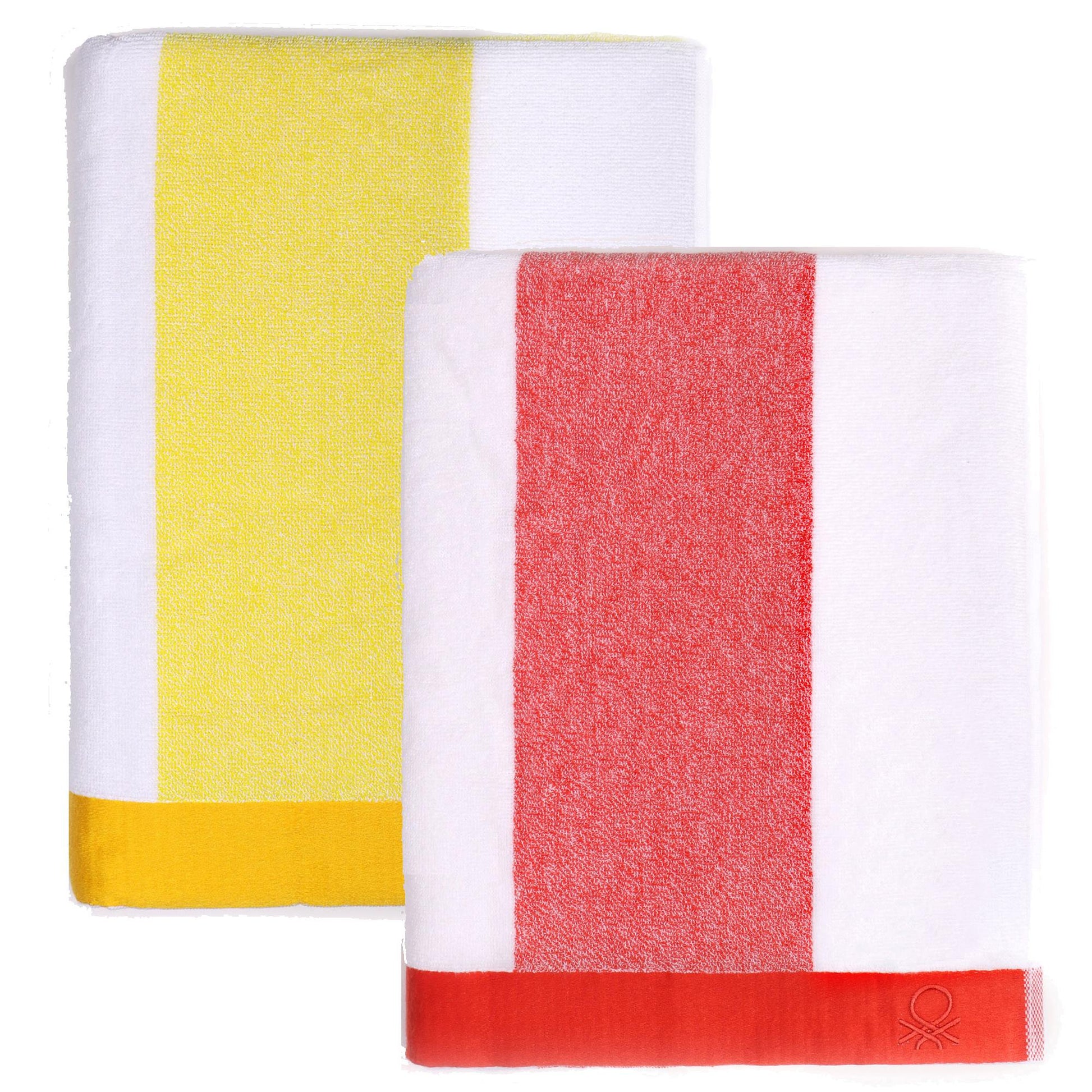 Set 2 Toalla De Playa 90x160cm 450gsm Terry 100%algodon Casa Benetton_0