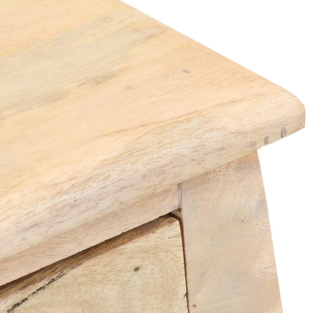 Mesita De Noche De Madera Maciza De Mango 28x28x46 Cm_4