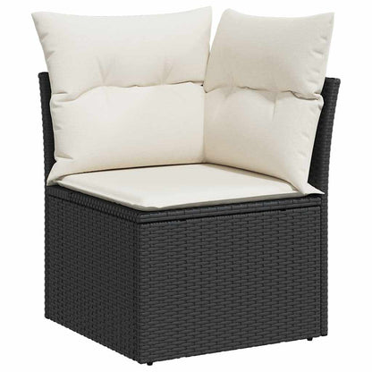Set De Sofás De Jardín 7 Pzas Con Cojines Ratán Sintético Negro / Vetonek_1