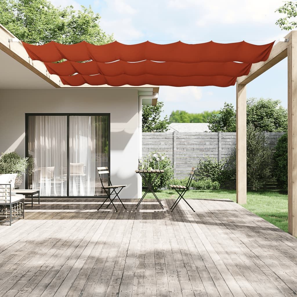 Vidaxl Toldo Vertical Terracota Tela Oxford 60x420 Cm_1