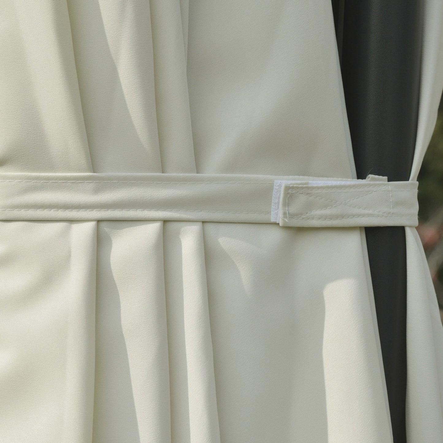 Outsunny Parasol De Jardín Doble Con Manivela 270x445x260 Cm Beige Y Negro_3