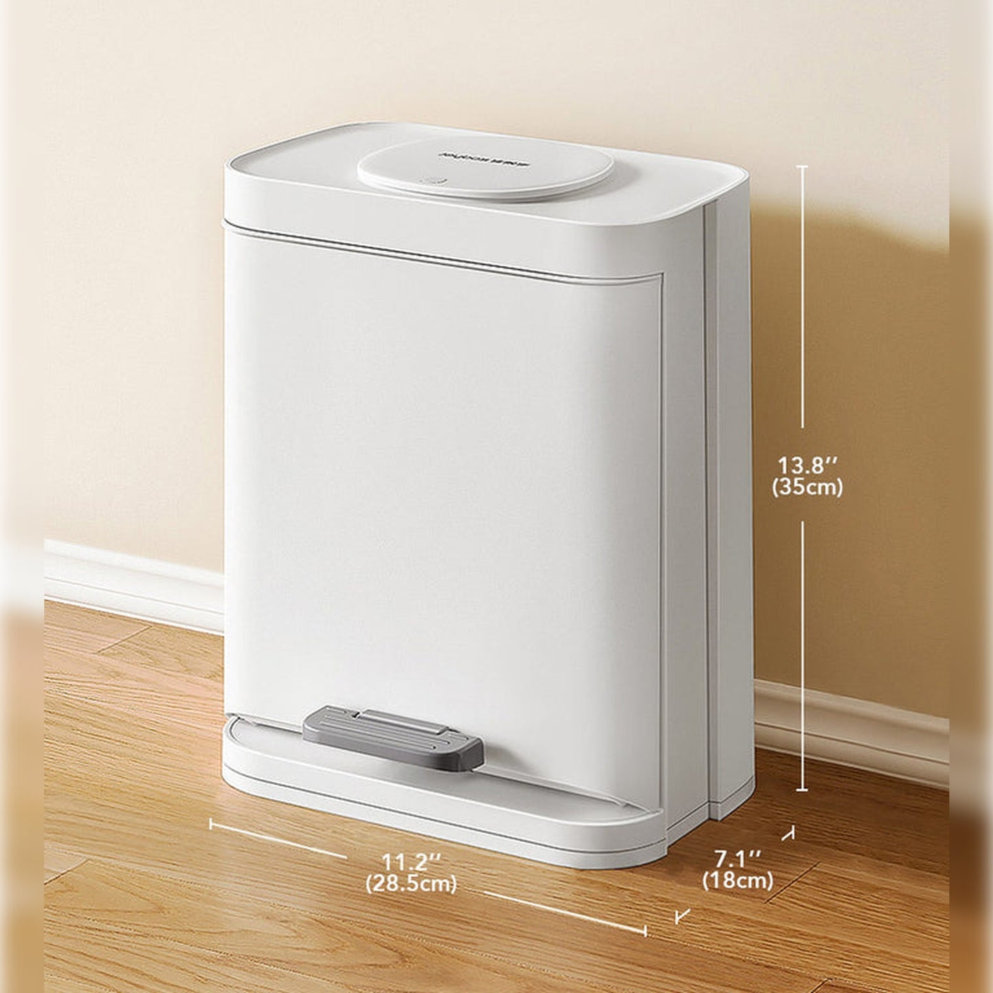 Cubo De Basura De 15,9l Con Tapa Y Pedal De Manos Libres Joybos_1