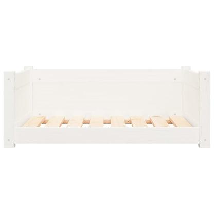 Vidaxl Cama Para Perros Madera Maciza De Pino Blanco 75,5x55,5x28 Cm_4
