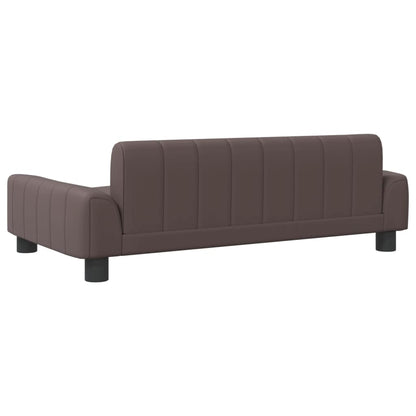 Cama Para Perros De Cuero Sintético Marrón 90x53x30 Cm / Vetonek_2