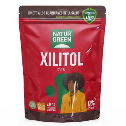 Embalagem de 2 unidades de Xilitol Açúcar de Bétula Naturgreen 2 unidades de 500 g