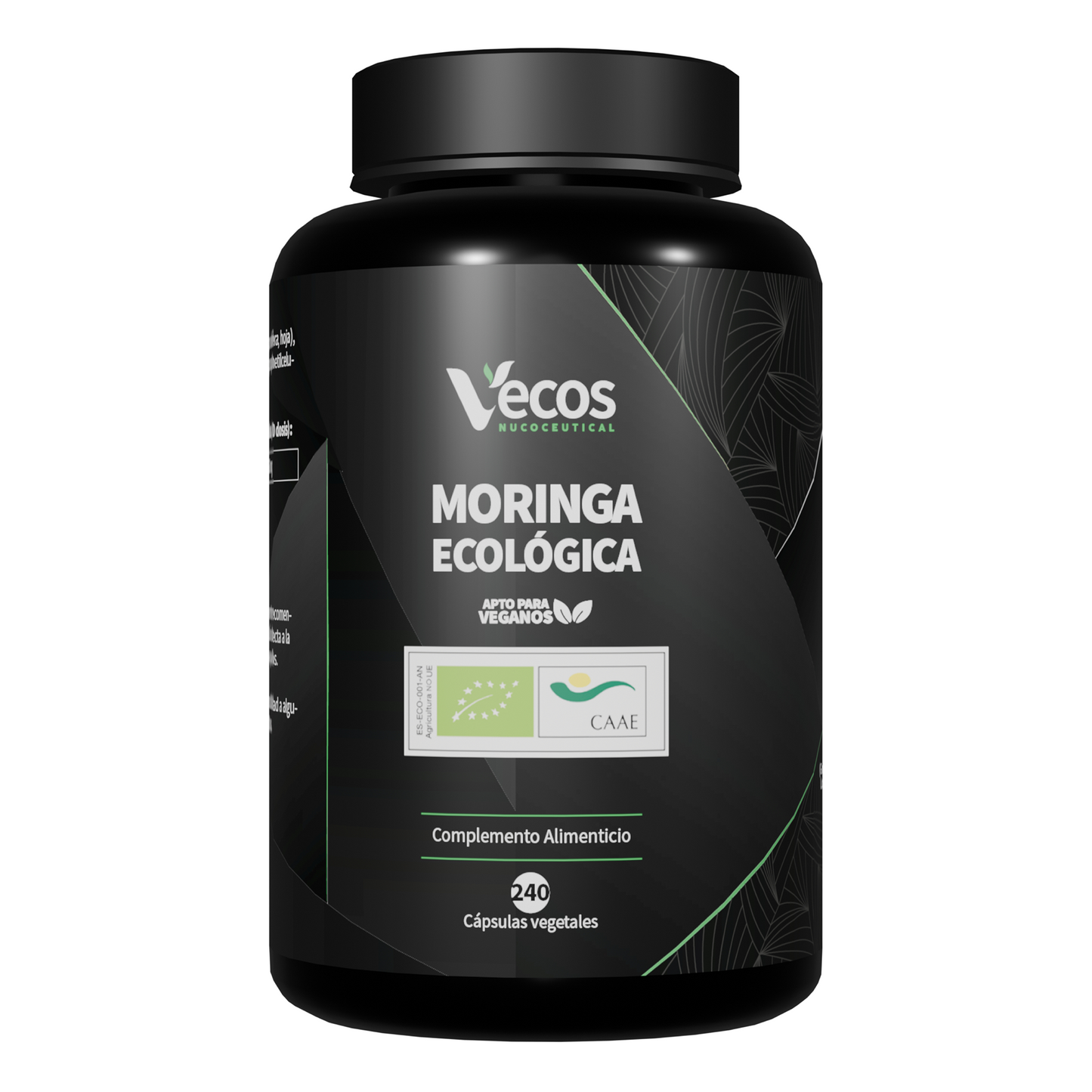 Moringa Ecológica 1650 Mg Vecos 240 Cápsulas | Energía, Defensas Y Antioxidante | Superalimento 100% Hoja_0