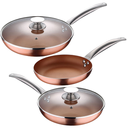 Juego De Batería De Cocina onil 5pc En Acero Inoxidable + Set De 5 Sartenes En Aluminio Prensado_1