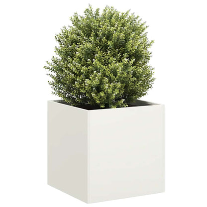 Jardinera De Acero Laminado En Frío Blanco 40x40x40 Cm_1