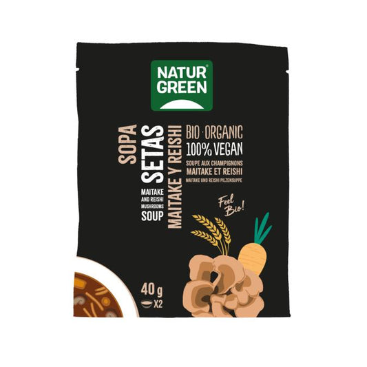 Sopa de Cogumelos Maitake e Reishi Bio Naturgreen 40 g 
