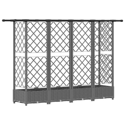 Cama Elevada Con Trellis Y Techo Gris Claro 202,5 X 40 X 121 Cm_4