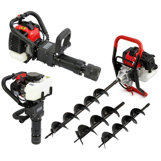 T-mech Barrena De Tierra & Clavadora De Postes De 2 Tiempos_0