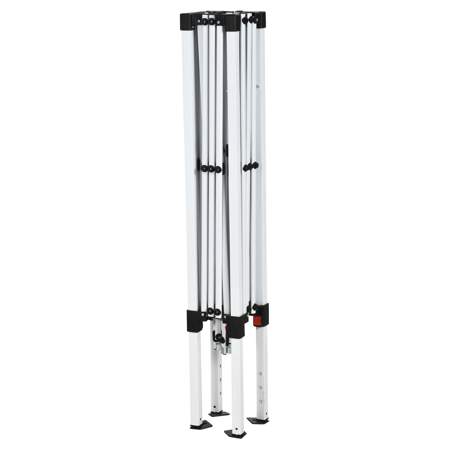 Outsunny Carpa Plegable 2 Paredes Laterales 2,89x2,89 M Altura Ajustable Verde_4