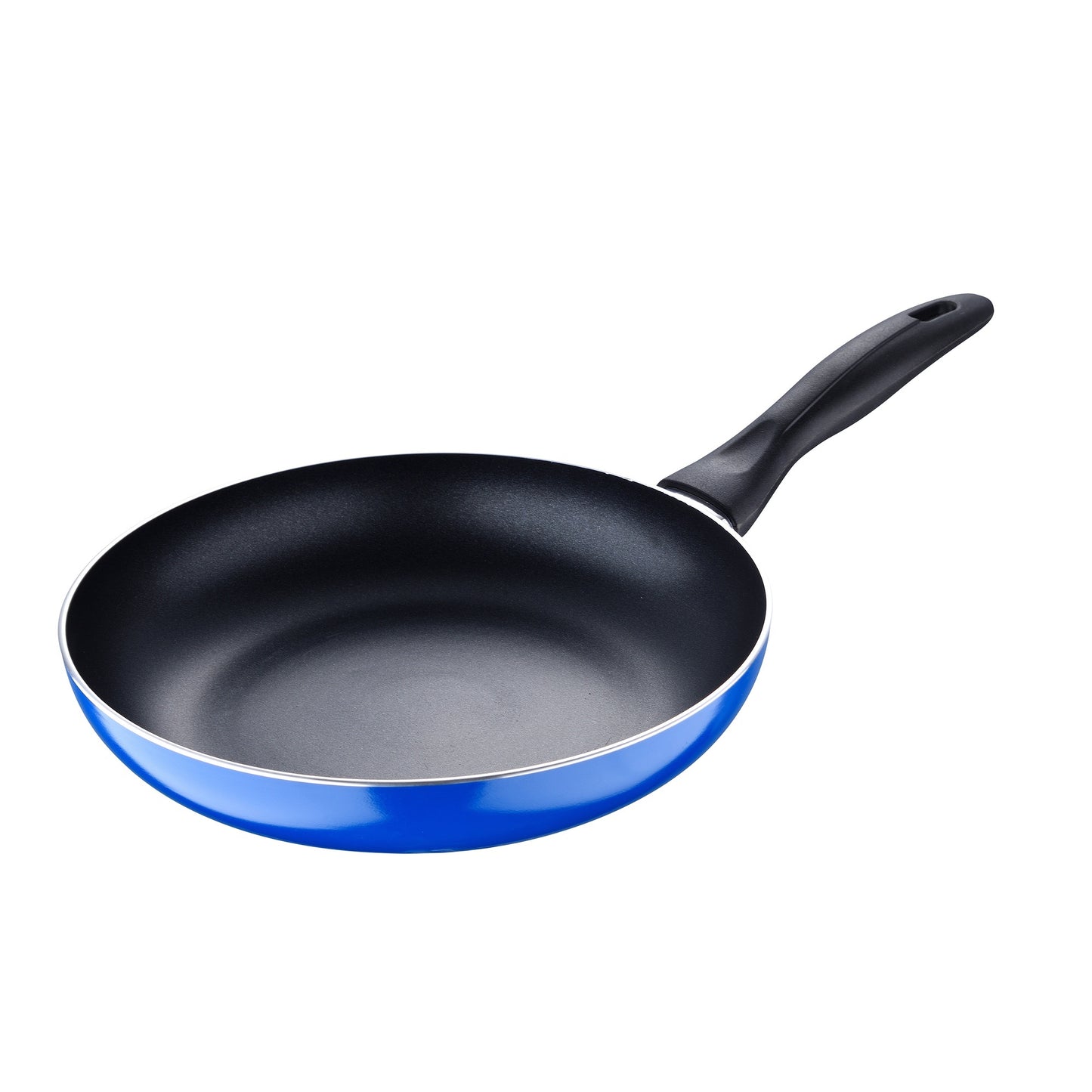 Set 3pc Sarten (16+20+24cm) Aluminio Prensado, Inducción, Azul Navy Paradise Con Set 4pc Cuchillos Acero Inoxidable