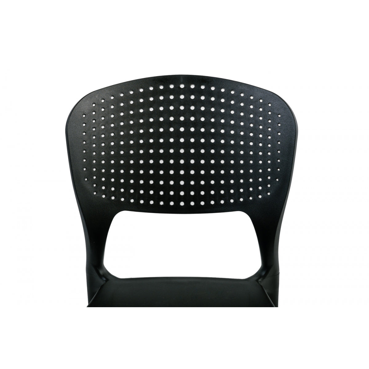 Juego De 4 Sillas Apilables De Polipropileno Negro - Muebles De Jardín - 46x51xh79.5cm_2
