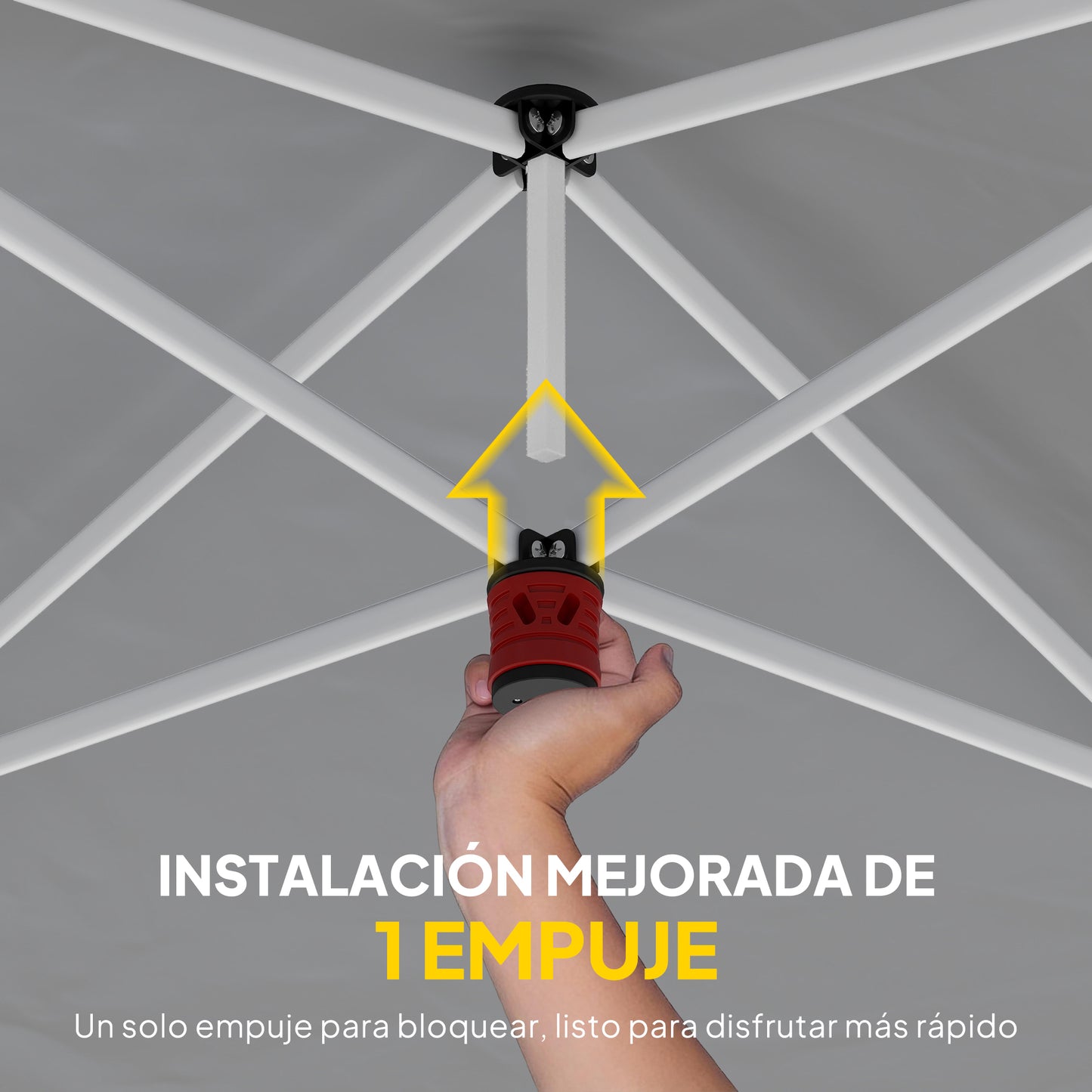 Outsunny Carpa Plegable 6x3 M Con Montaje Rápido Y Tiras Reflectantes Gris_5