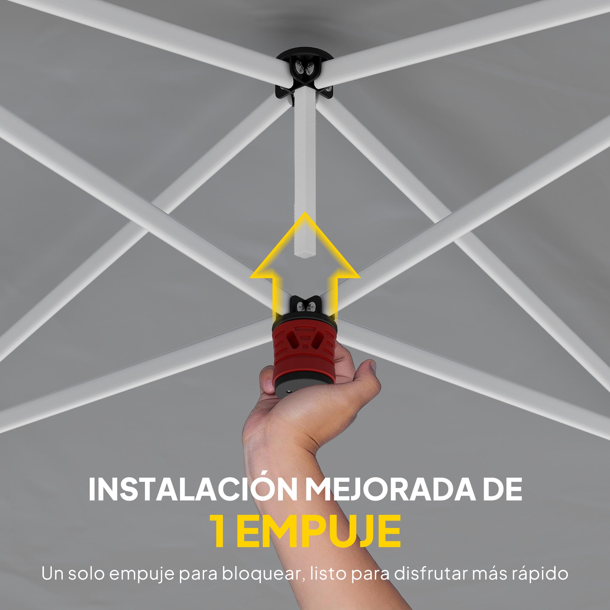 Outsunny Carpa Plegable 6x3 M Con Montaje Rápido Y Tiras Reflectantes Gris_5
