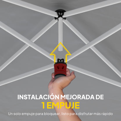 Outsunny Carpa Plegable 6x3 M Con Montaje Rápido Y Tiras Reflectantes Gris_5