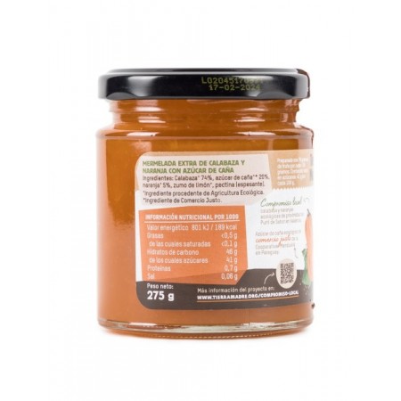 Geleia Biológica de Abóbora e Laranja Tierra Madre 275 g