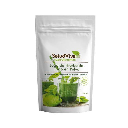 Sumo de erva de trigo biológico em pó 100g, Salud Viva