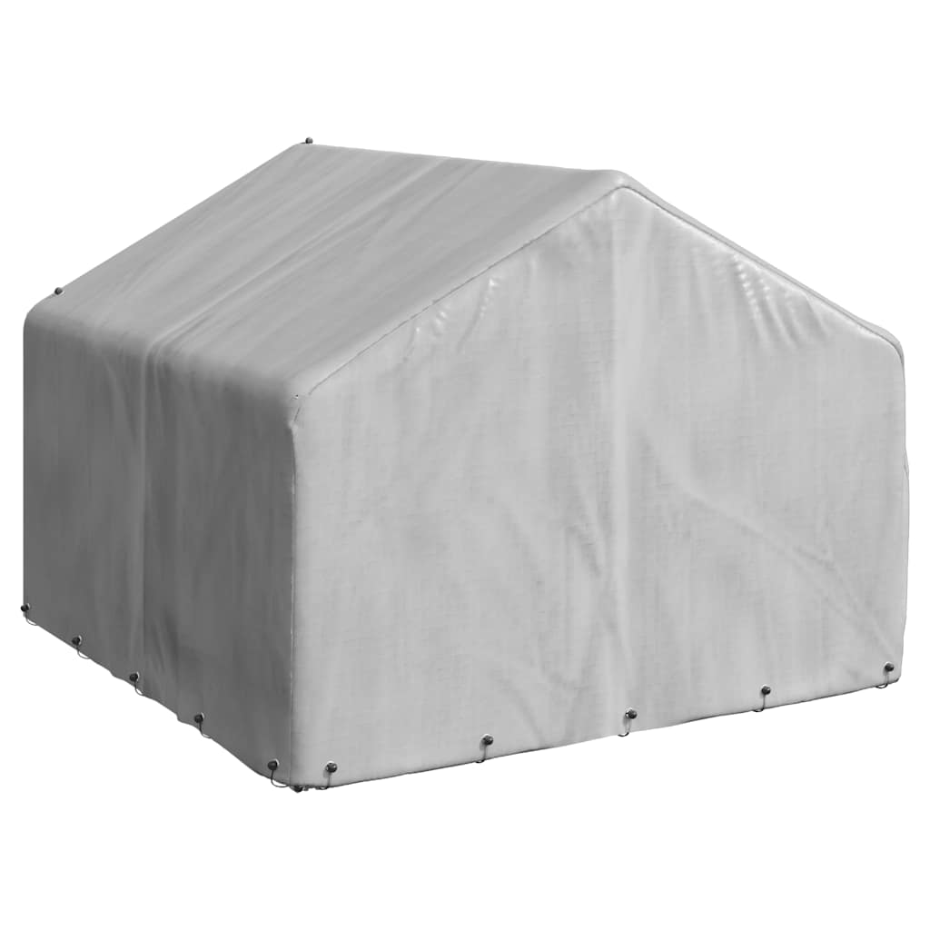 Caseta Para Perros De Exterior Con Cubierta 2x2x1,5 M De Acero Galvanizado_4