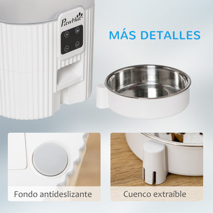 Pawhut Comedero Automático Perros 3,5l Con Pantalla Led Temporizador Grabación_3