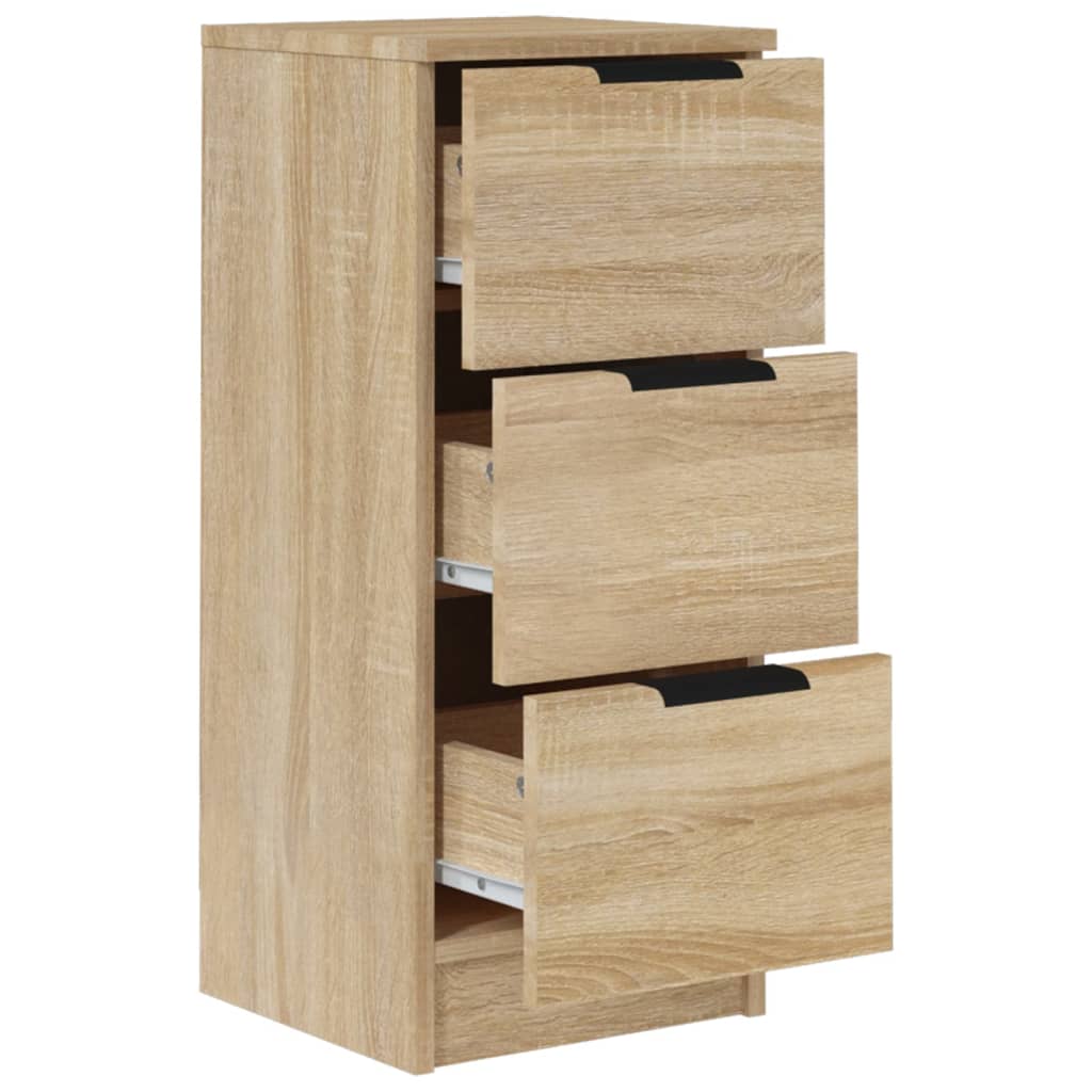 Aparadores 2 Uds Madera Contrachapada Roble Sonoma 30x30x70 Cm / Vetonek_2