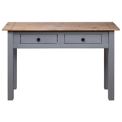 Mesa Consola Madera Maciza Pino Estilo Panamá Gris 110x40x72 Cm_3