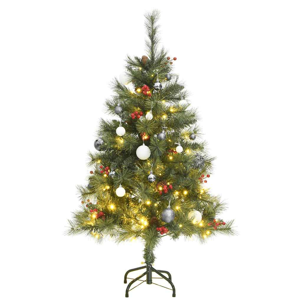 Vidaxl Árbol De Navidad Artificial Con Bisagras 150 Led Y Bolas 150 Cm_0