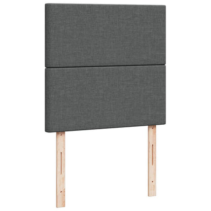 Cama Box Spring Con Colchón Tela Gris Oscuro 100x200 Cm / Vetonek_4