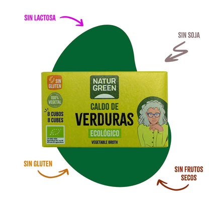 Cubos de Caldo de Legumes sem Glúten Naturgreen 10,5 g