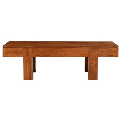 Mesa De Centro Madera Maciza Acacia Acabado Miel 100x50x30 Cm_0