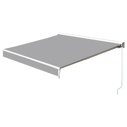 Outsunny Toldo Retráctil Con Mando A Distancia Manivela Luces Led Exterior_0