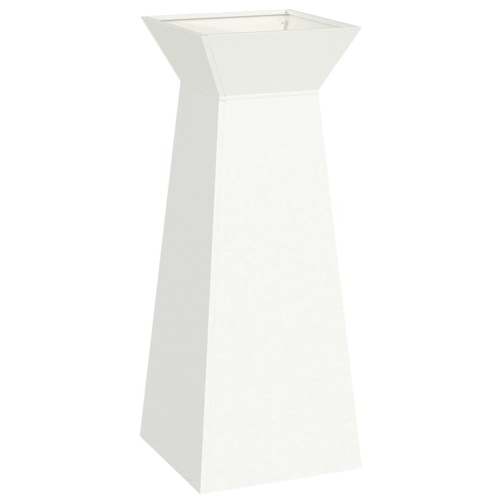 Maceta Pilar Blanco 40 X 40 X 100 Cm Acero Laminado En Frío_0
