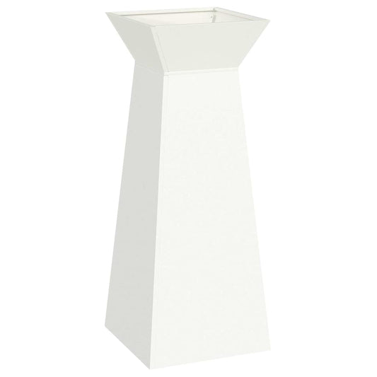 Maceta Pilar Blanco 40 X 40 X 100 Cm Acero Laminado En Frío_0