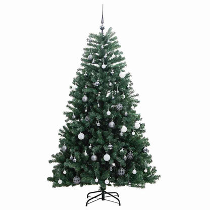 Vidaxl Árbol De Navidad Artificial Con Bisagras 300 Led Y Bolas 240 Cm_3