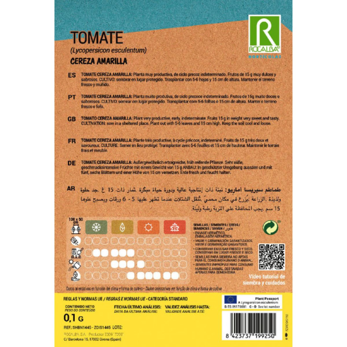 Sementes de tomate cereja amarelo