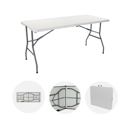 Mesa Plegable 150cm Blanca + Funda Catering 7house_1