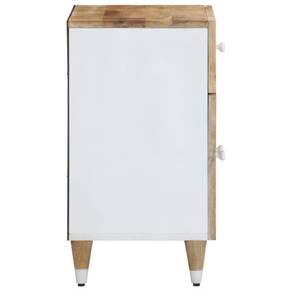 Mesita De Noche Madera Maciza De Mango 50x33x60 Cm_2
