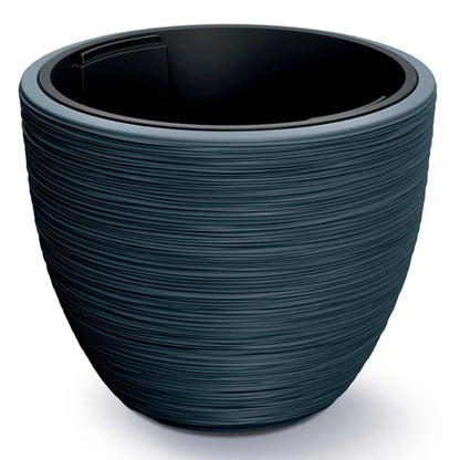 Macetero Color Antracita, Con Depósito, Colección Furu, De 56,9 X 56,9 X 44,5 Cm, Capacidad De 92 L.