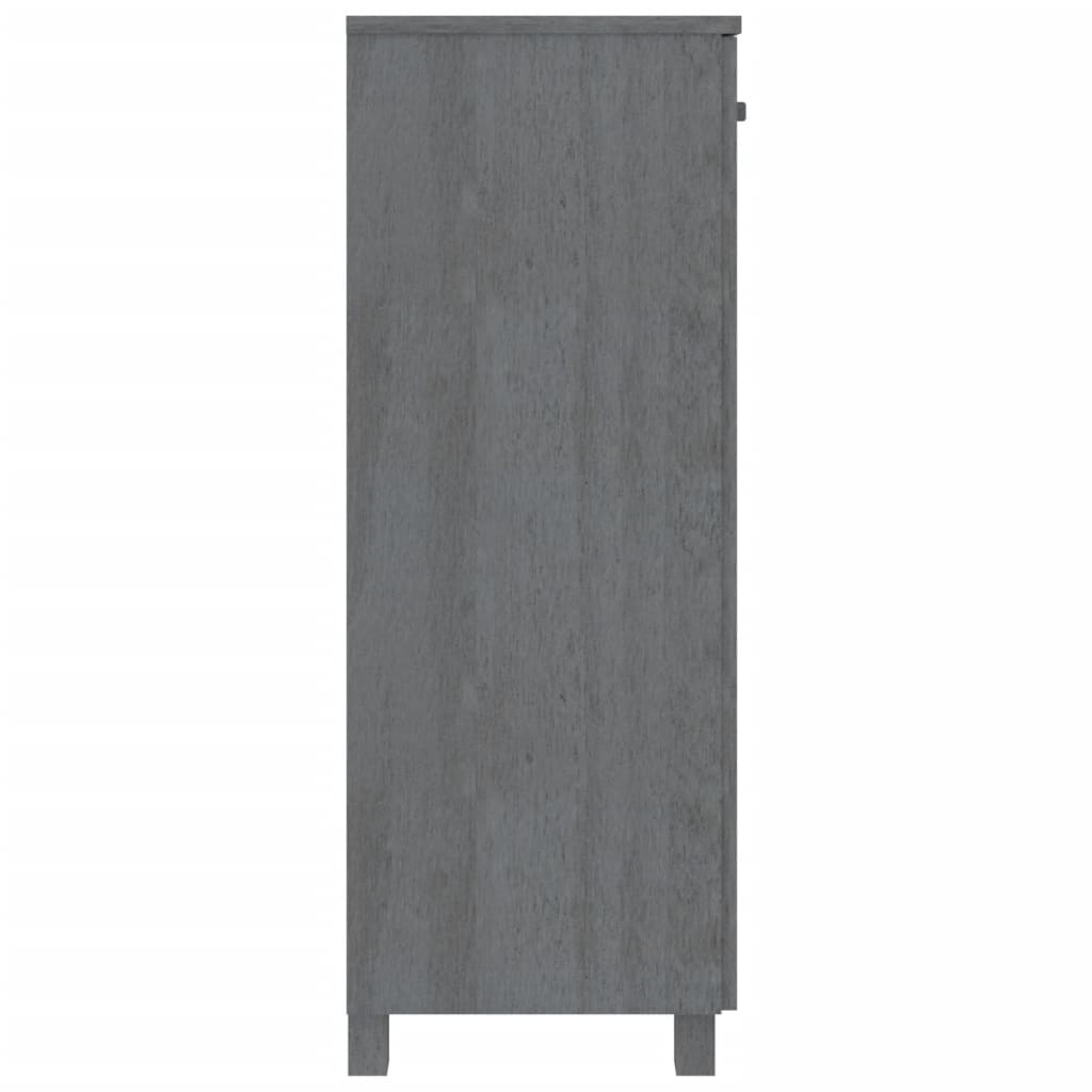 Zapatero Hamar Madera Maciza Pino Gris Oscuro 85x40x108 Cm / Vetonek_4